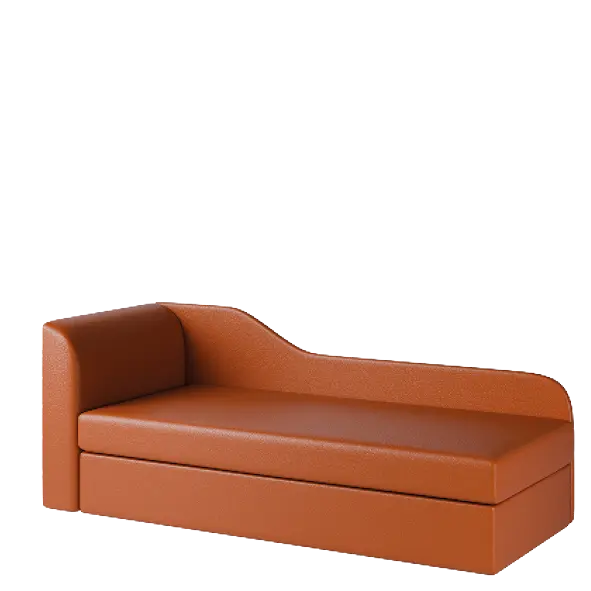 MICHELLE válenda celočalouněná, provedení levé, koženka P2 cihlová